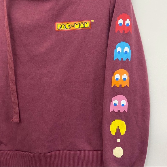 NWOT PACMAN Cropped Hooded Sweater Small - Picture 2 of 6